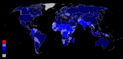 Rates of measles vaccination